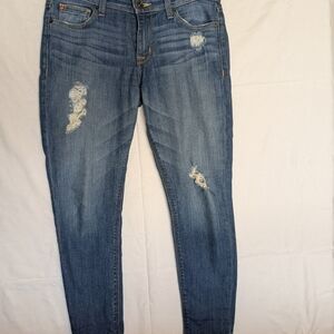 Hudson Jeans Blue Skinny Distressed Denim
